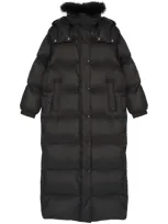 Yves Salomon Padded-design Coat In Black