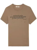 Zadig & Voltaire Distressed-effect Organic Cotton T-shirt In Brown