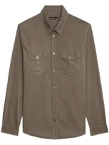 Zadig & Voltaire Thibaut Cotton Shirt In Brown