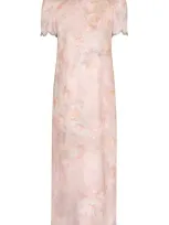 Zimmermann Exclusive Scalloped Linen Midi Dress In Light Pink