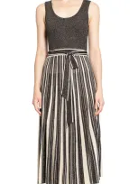 Zimmermann Story 1 Pleated Metallic Sweater Dress In Multicolor