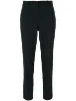 Theory Testra Wool-stretch Classic Crop Pants In Black