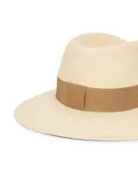 Maison Michel Woven Band Hat In Neutrals