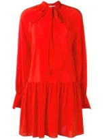 Stella Mccartney Drop Waist Dress In Red