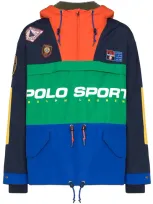 Polo Ralph Lauren Rudby Panelled Patch Detail Jacket In Blue