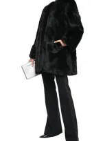 Michael Michael Kors Faux Fur Coat In Black