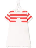 Moncler Babies' Logo Embroidered T-shirt Dress In White