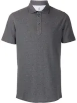 Brunello Cucinelli Short Sleeved Polo Shirt In Grey