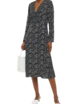 By Malene Birger Pintucked Floral-print Crepe Midi Dress