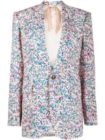 N°21 Floral-print Blazer In Stampa Fdo Rosa (pink)