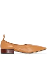 Loewe Tan Soft Ballerina 25 Flats In Brown