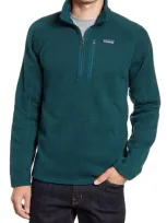 Patagonia Better Sweater Quarter Zip Pullover In Piki Green