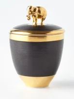 L'objet Elephant Noir Candle In Black