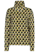 Moncler Genius + 3 Moncler Grenoble Ciclista Jacquard-knit Turleneck Top In Yellow