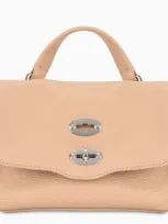 Zanellato Postina Daily Baby Bag In Sandstone Grained Leather In Beige