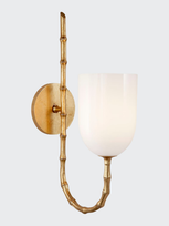 Aerin Edgemere Wall Light In Burn Slv Leaf