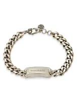 Alexander Mcqueen The Chain Medallion Bracelet In Silver