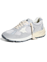 Golden Goose Running Dad Net And Suede Leather Sneakers In Grey