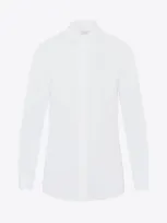 The Row Derica Long-sleeved Shirt In White