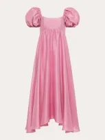 Azeeza Rory Silk Midi Dress In Pink