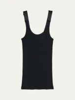 Helmut Lang Ribbed Tank Top In Blk